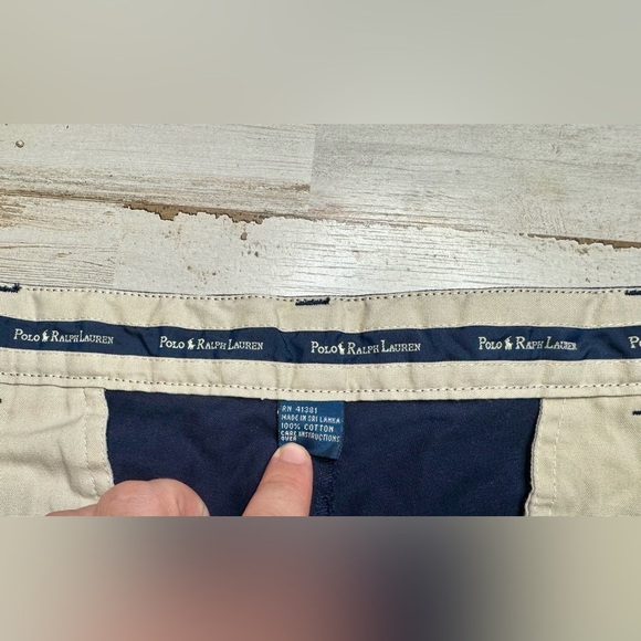 Polo Ralph Lauren Mens Chino Shorts Size 40 Blue Stretch Classic Fit 9” - Picture 6 of 8